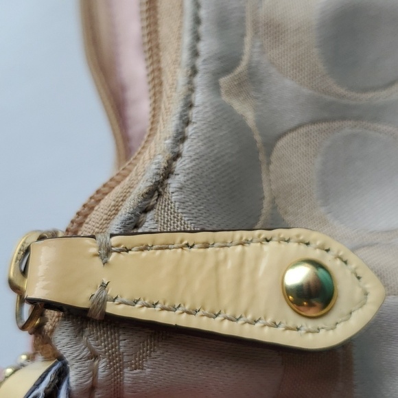 Coach Vintage Y2K Tan Bronze Yellow Classic C Monogram Crossbody Purse - Picture 7 of 12